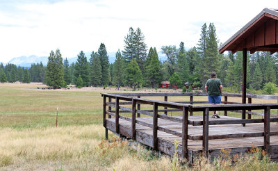 Donna gazes out at Thatcher Ranch