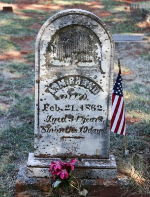 1800's-era tombstone, Ogburn-Inwood Cemetery, Shingletown