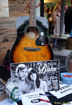 Guitar for raffle, signed by Tim and Nicki Bluhm and the rest of Brokedown in Bakersfield