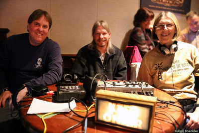 Kyle Porter, Bill DeBlonk, and Terre Reynolds help broadcast the show live on KZFR-FM and kzfr.org