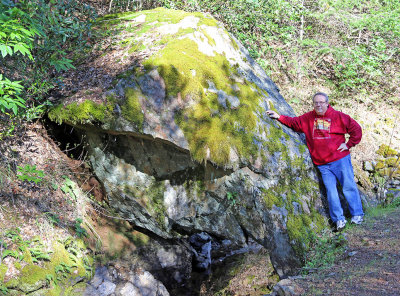 Alan with a big rock