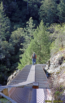 PG&E worker heading to work. Not a bad setting for work, eh?