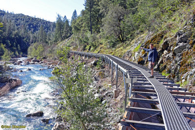 Miocene Canal trail catwalk along West Branch Feather River