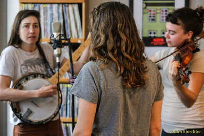 Dani and Jacqui Aubert and Sara Wilbur at KZFR