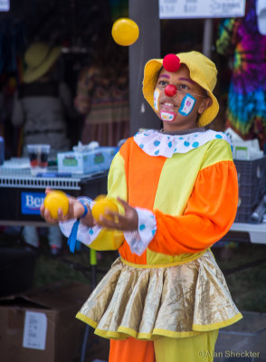 Young member of the Prescott Circus Theatre