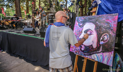 Live painting during Yak Attack's set