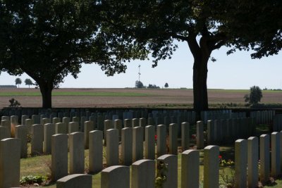 View from Courcelette British cemetery looking towards Pozieres ridge - 6231.jpg