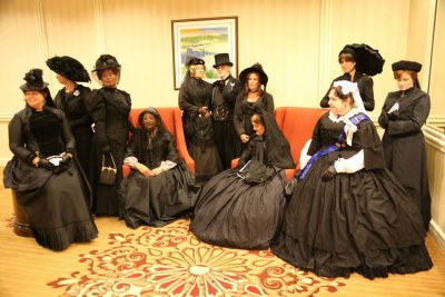 Our mourning group at Costume College Aug 1, 2013--AKA A Murder of Crows