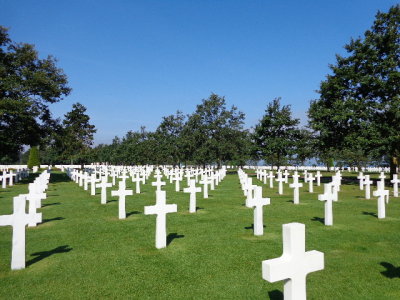 At the American Memorial and cemetery