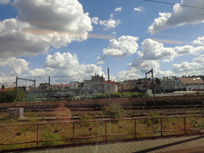 View of Rotterdam (Holland) from the train