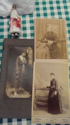 from Renninger's, some antique photos and a Santa