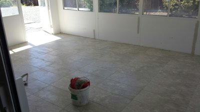 39. New tile in covered patio