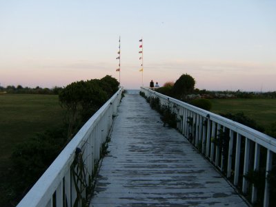 The boardwalk out to the beach