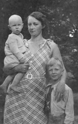 2. Grandmother holding Uncle Chet, Dad