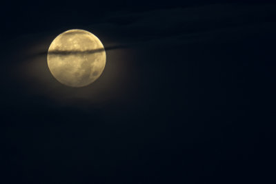 Moon over Pendeen, Cornwall