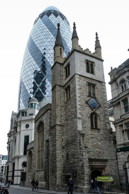 City of London financial district - St Andrew Undershaft Church