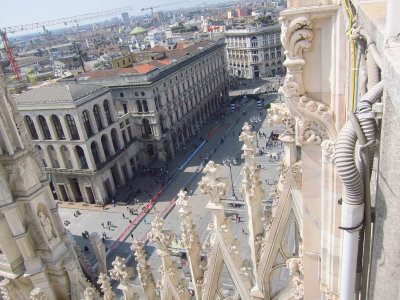 Marathon course from the Duomo roof