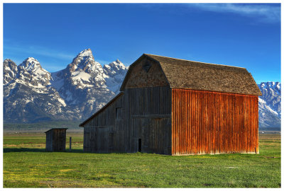 Mormon Row barn, Grand Teton National Park (HDR)