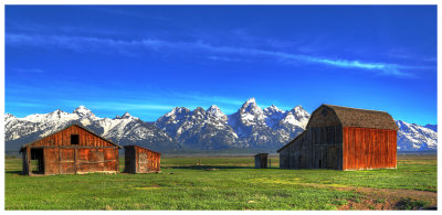 Mormon Row barn, Grand Teton National Park (HDR)