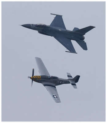 F-16 and P-51
