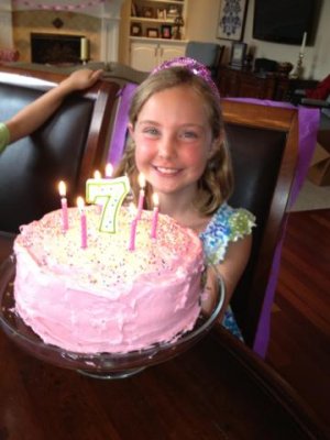 thrilled with her cake!