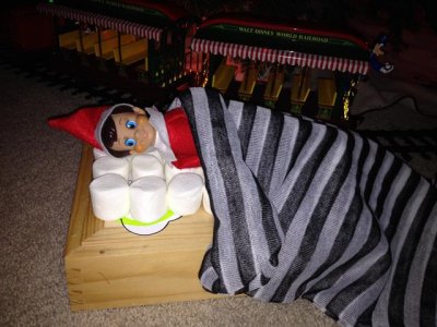 resting on a bed of marshmallows