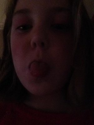 e was mad at me so she took a pic & texted me this.  I laugh everytime and will save it for when she grows up and has kids!