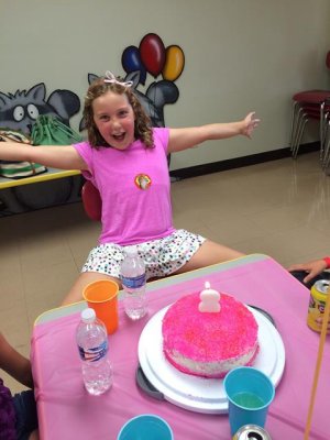at her friends party