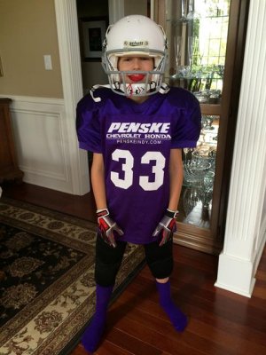 joey was ready for his first football game