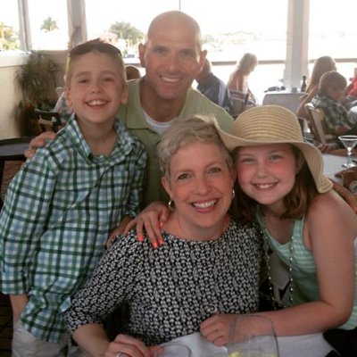 family shot at easter dinner