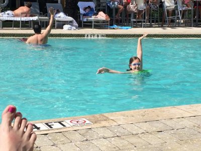 lazy afternoon watching e swim