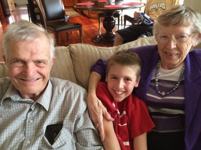 with grandma and grandpa