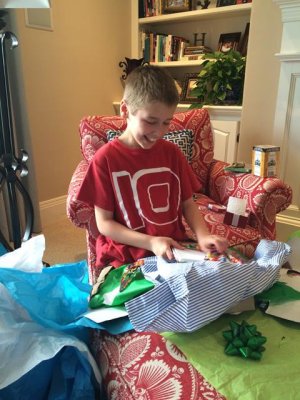 opening the tricky gift