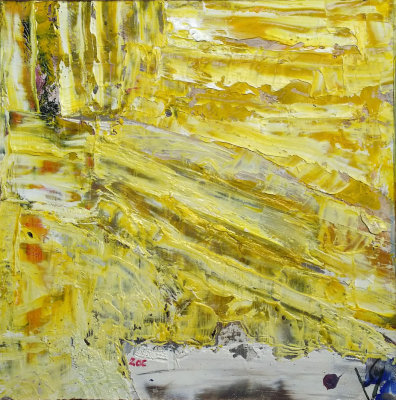white boat on a yellow sky (sold)