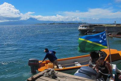 The flag of the Solomon Islands