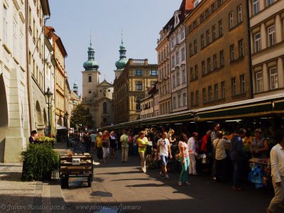 Prague street market