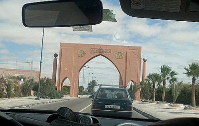 THE ENTRY GATE AT LAAYOUNE . WESTERN SAHARA . 8 / 3 / 2010