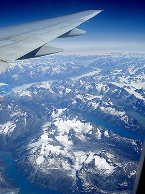  GREENLAND FROM THE PLANE . 16 / 7 / 2009