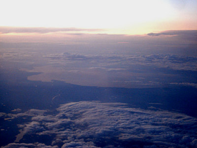 SUNSET OVER CANADA . FROM THE PLANE . 30 / 7 / 2009 