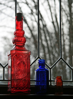 Bottles in a Window
