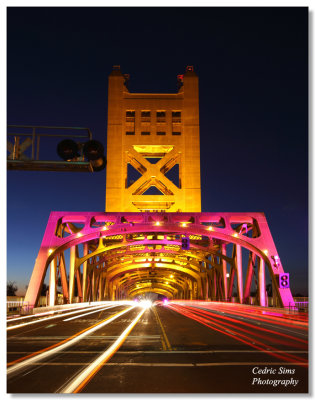 Tower Bridge in purple for Kings opener
