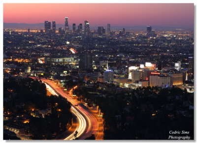 Los Angeles Skyline from Hollywood Bowl overlook