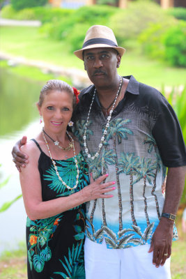 Wife and myself at Smith Family Luau