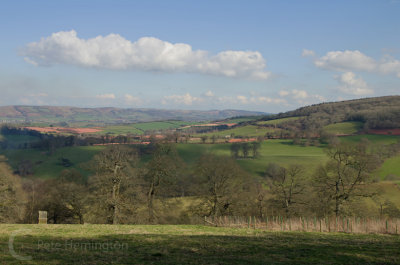 View of the distant Quantock hills