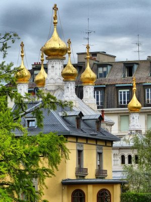 The onion shaped golden domes
