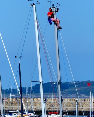 Preparing for an upcoming regatta