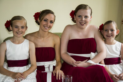 The gorgeous bridesmaids - Lucy, Emily, Hannah and Evie