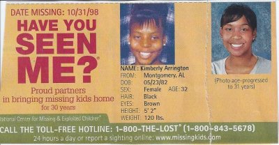 Kimberly Arrington missing since October 31, 1998
