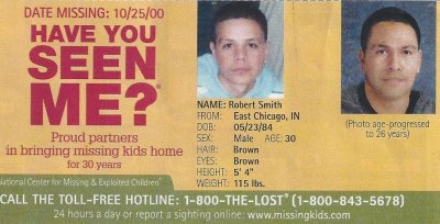 Robert Smith missing since October 25, 2000