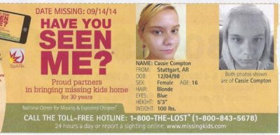 Cassie Comptonmissing sinceSept. 14, 2014